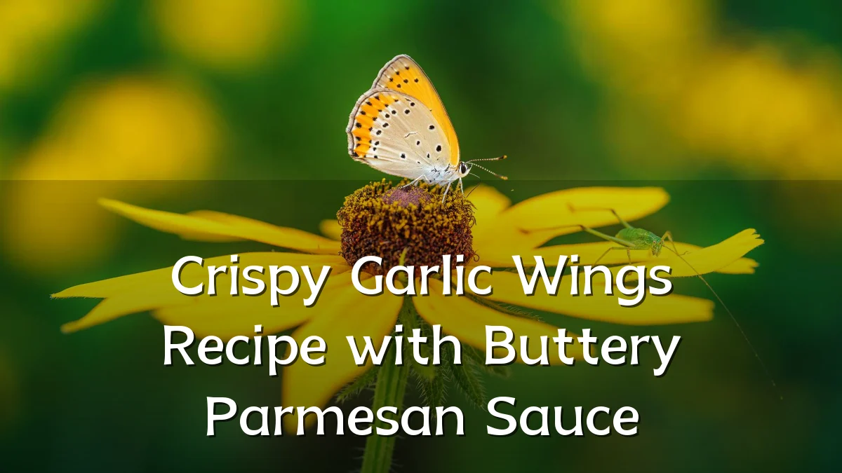 Crispy Garlic Wings Recipe with Buttery Parmesan Sauce